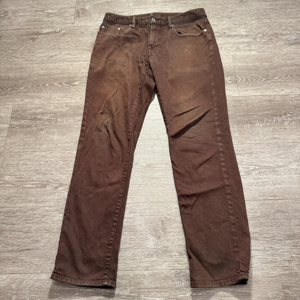 Bonobos Jeans Mens 31 Brown Travel Slim Straight‎ Denim Stretch 31x31 Cotton
